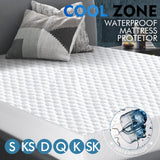 NNEIDS Mattress Protector Topper Polyester Cool Cover Waterproof Super King