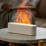 NNETM Mini USB-Powered Color-Changing Flame Aroma Diffuser & Cool Mist Humidifier - White