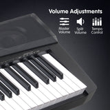 NNEDPE Karrera 88 Keys Electronic Keyboard Piano with Stand Black