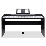 NNEDPE Karrera 88 Keys Electronic Keyboard Piano with Stand Black