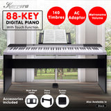 NNEDPE Karrera 88 Keys Electronic Keyboard Piano with Stand Silver