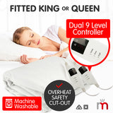 NNEDPE Polyester 9 Level Heated Settings Electric Blanket - King