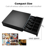 NNECW Cash Register Drawer with 3 Removable Coin Trays