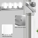 NNECW Wall Mounted Vanity Lamp with White Glass Shade for Bedroom/Living Room