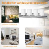NNECW Wall Mounted Vanity Lamp with White Glass Shade for Bedroom/Living Room