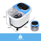 NNECW Multifunctional Electric Foot Baths Machine with Motorized Shiatsu Massage Balls-Blue