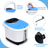 NNECW Multifunctional Electric Foot Baths Machine with Motorized Shiatsu Massage Balls-Blue