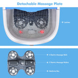 NNECW Multifunctional Electric Foot Baths Machine with Motorized Shiatsu Massage Balls-Blue