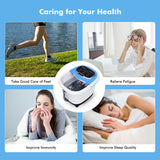 NNECW Multifunctional Electric Foot Baths Machine with Motorized Shiatsu Massage Balls-Blue