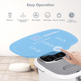 NNECW Multifunctional Electric Foot Baths Machine with Motorized Shiatsu Massage Balls-Grey