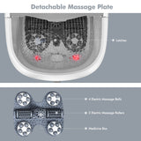 NNECW Multifunctional Electric Foot Baths Machine with Motorized Shiatsu Massage Balls-Grey