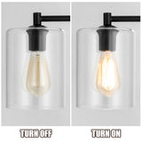 NNECW Industrial Floor Lamp with Hanging Glass Lampshade for Living Room