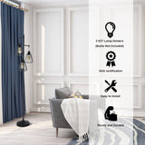 NNECW Industrial 3-Light Floor Lamp with 3 Hanging Lampshade for Living Room