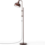 NNECW Industrial Floor Lamp with Adjustable Height & Lamp Head for Living Room