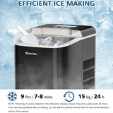NNECW Portable Ice Machine with Self-Clean Function for Kitchen &amp Restaurant Black