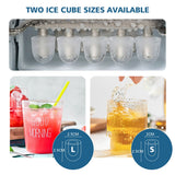 NNECW Portable Ice Machine with Self-Clean Function for Kitchen &amp Restaurant Black