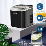 NNECW Portable Ice Machine with Self-Clean Function for Kitchen &amp Restaurant Black