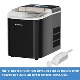 NNECW Portable Ice Machine with Self-Clean Function for Kitchen &amp Restaurant Black