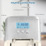 NNECW Portable Ice Machine with Self-Clean Function for Kitchen &amp Restaurant Silver