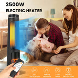NNECW 2500W PTC Electric Space Heater with 3D Realistic Flame & 3 Modes