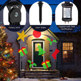 NNECW Christmas Projector Light with Lawn Stake &amp 3/5 LED Lights-5 LED Lights