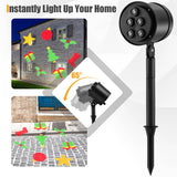 NNECW Christmas Projector Light with Lawn Stake &amp 3/5 LED Lights-5 LED Lights