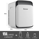 NNECW 15 L Portable Mini Refrigerator Cooler & Warmer for Food Makeup Car Travel