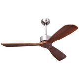 NNECW Ceiling Fan with 3 Wooden Blades for Bedroom & Patio