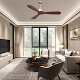 NNECW Ceiling Fan with 3 Wooden Blades for Bedroom & Patio