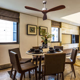 NNECW Ceiling Fan with 3 Wooden Blades for Bedroom & Patio
