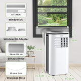 NNECW 2640W 3-In-1 Mobile Air Conditioner with Fan & Dehumidifier & Remote
