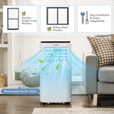 NNECW 2640W 3-In-1 Mobile Air Conditioner with Fan & Dehumidifier & Remote