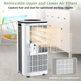 NNECW 2640W 3-In-1 Mobile Air Conditioner with Fan & Dehumidifier & Remote
