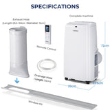 NNECW 2630W/3530W Portable Air Conditioner with Dehumidifier &amp Fan-3530W