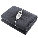 NNECW Electric Heated Blanket Throw with 9 Heat Settings &amp Remote Control-Grey