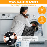 NNECW 230GSM Soft Fast Heating Blanket with 9 Heat Settings & 9 Hours Timing Function