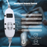 NNECW Cotton Wool & 320GSM Rabbit Velvet Electric Heated Blanket with 9 Heat Settings