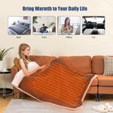 NNECW Cotton Wool & 320GSM Rabbit Velvet Electric Heated Blanket with 9 Heat Settings