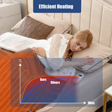 NNECW Cotton Wool & 320GSM Rabbit Velvet Electric Heated Blanket with 9 Heat Settings