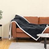 NNECW Cotton Wool & 320GSM Rabbit Velvet Electric Heated Blanket with 9 Heat Settings