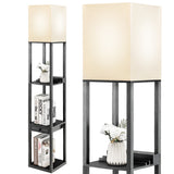 NNECW Modern Shelf Floor Lamp with 1 Drawer & 1 USB Port