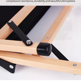 NNETM Foldable Wooden Camping Chair - Beech Black