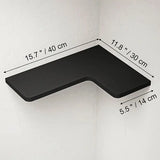 NNETM Contemporary Black Corner Floating Shelves - Set of 3