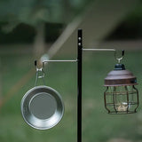 NNETM Portable Folding Lamp Pole - Lightweight Collapsible Aluminum Lantern Stand