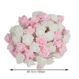 NNETM LED Foam Rose Flower String Lights - Touch-Controlled Small Lantern (Pink & White)