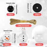 NNETM DIY Christmas Snowman Wooden Beads Kit - 100pcs