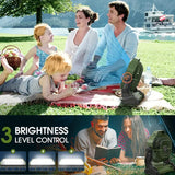 NNETM Portable Rechargeable Camping Fan - 7800mAh Battery, Cordless, USB Operated, Wireless, Hanging Hook