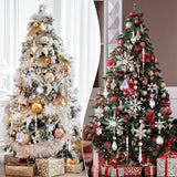 NNETM Crystal Elegance: Set of 16 Transparent Christmas Snowflake Ornaments