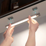 NNETM Premium Silvery 50cm LED Motion Sensor Cabinet Light - Wireless Rechargeable Closet Lighting