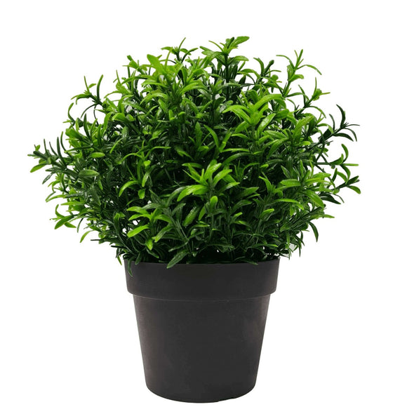 NNEDSZ Potted Artificial Bright Rosemary Herb Plant UV Resistant 20cm